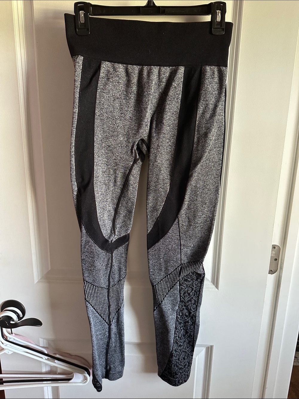 Tangerine Gray and Black Panel Joggers